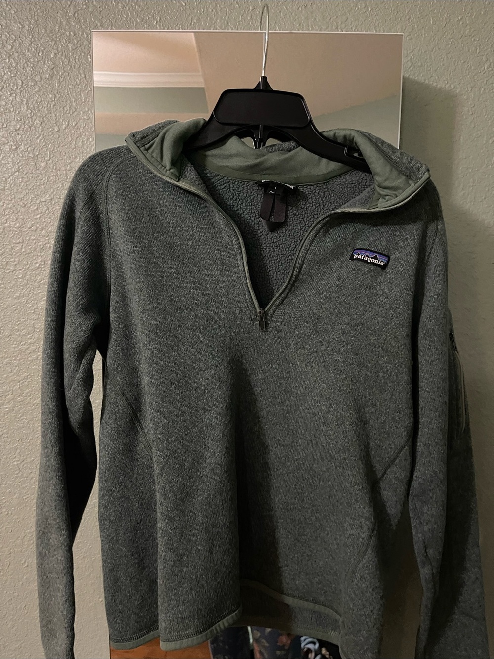 Patagonia Olive Green Women’s Quarter-Zip Fleece Pullover